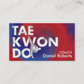 Taekwondo Coach -Hangul Symbol and High Kick 名刺 (正面)