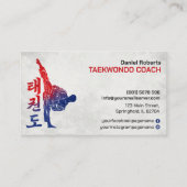 Taekwondo Coach - Martial Artist and Hangul Symbol 名刺 (正面)