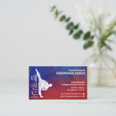 Taekwondo Coach - Martial Artist and Hangul Symbol 名刺 (スタンド正面)