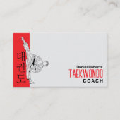 Taekwondo Coach - Martial Artist and Hangul Symbol 名刺 (正面)