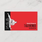 Taekwondo Coach - Martial Artist and Hangul Symbol 名刺 (正面)