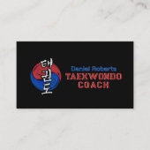 Taekwondo Coach - Taegeuk and Hangul Symbol 名刺 (正面)