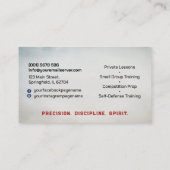 Taekwondo Coach - Taegeuk and Hangul Symbol 名刺 (裏面)