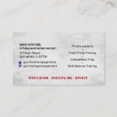 Taekwondo Coach - Taegeuk and Hangul Symbol 名刺 (裏面)