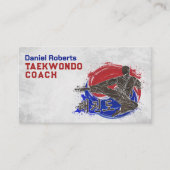 Taekwondo Coach - Taegeuk and Hangul Symbol 名刺 (正面)