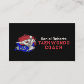 Taekwondo Coach - Taegeuk and Hangul Symbol 名刺 (正面)