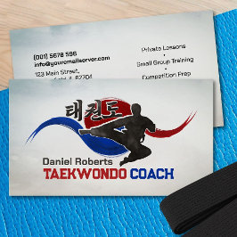Taekwondo Coach - Taegeuk and Hangul Symbol 名刺
