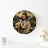 Taekwondo Funny Mona Lisa Martial Arts Gift ラージ壁時計 (ホーム)