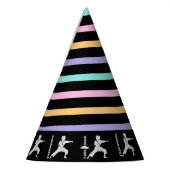 Taekwondo Girl Player Birthday  パーティーハット (左)