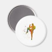 Taekwondo-karate en acuarela マグネット (正面/裏面)