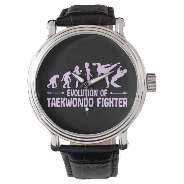 Taekwondo Martial Arts Evolution Pink for Female 腕時計 (正面)