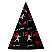 Taekwondo Player Birthday , Karate personalized  パーティーハット (裏面)