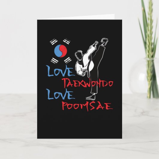 Taekwondo Poomsae Uniform Korean Sport カード (正面)
