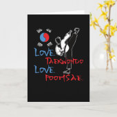 Taekwondo Poomsae Uniform Korean Sport カード (黄色い花)