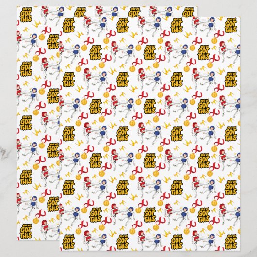 Taekwondo Scrapbook Paper (Boys) (正面/裏面)