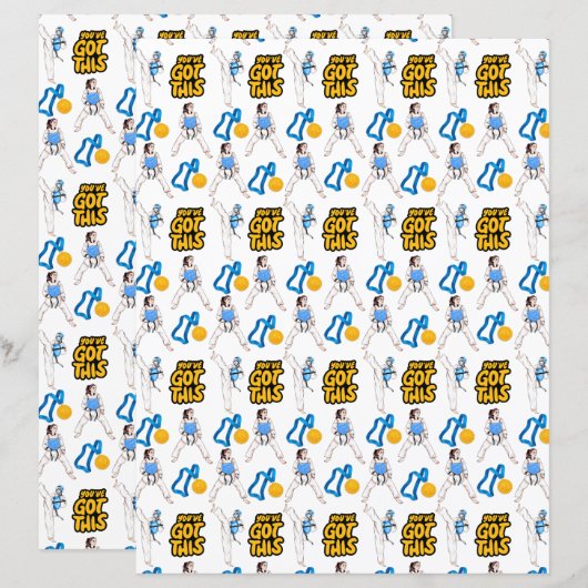 Taekwondo Scrapbook Paper (Girls) (正面/裏面)