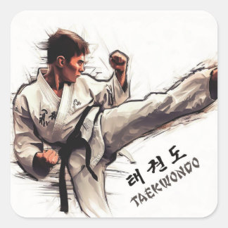 Taekwondo Stickers スクエアシール