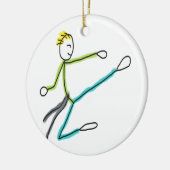 Taekwondo Stickman セラミックオーナメント (左)