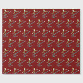 Taekwondo Stickman ラッピングペーパー (フラット)