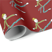 Taekwondo Stickman ラッピングペーパー (ロールコーナー)