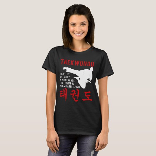 Taekwondo Tenets Martial Arts Tシャツ (正面フル)