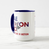 Taekwondo Typography Design High Kick Silhouette マグカップ (正面左)