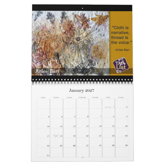 TAFAカレンダー2013：ミューズモーメント カレンダー (1月 2027)