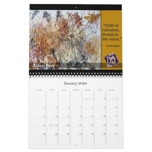 TAFAカレンダー2013：ミューズモーメント カレンダー (1月 2026)