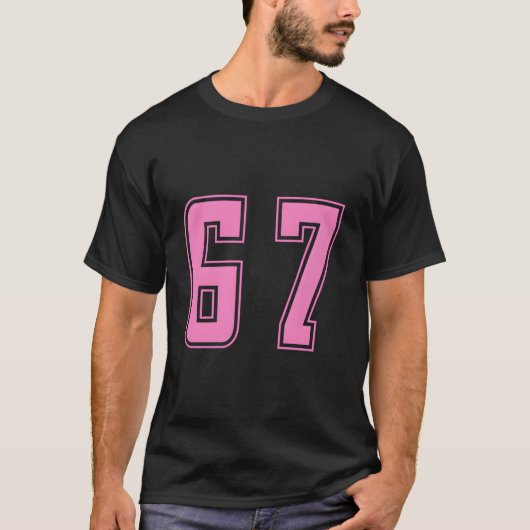 Taffy K Number 67 Team Junior Sports Numbered Unif Tシャツ (正面)