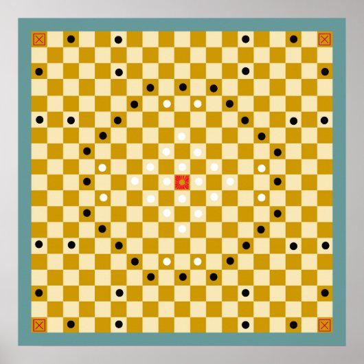 Tafl / Alea Evangeli (19x19)ゲームボード(Vers 3) ポスター (正面)