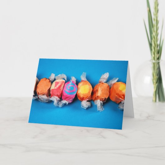 Tafy Camdy Greetingカラフル包まれたカード カード (正面)