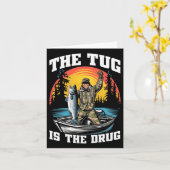 Tagは私のドラッグおもしろい魚釣りTee For Anglers カード (黄色い花)