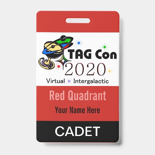 TAG Con 2020 - 赤い象限 - 士官候補生バッジ バッジ (正面)