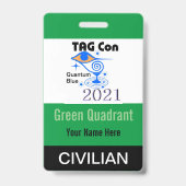 TAG Con 2021 - グリーン・クアドラント - 一般参加者バッジ バッジ (裏面)