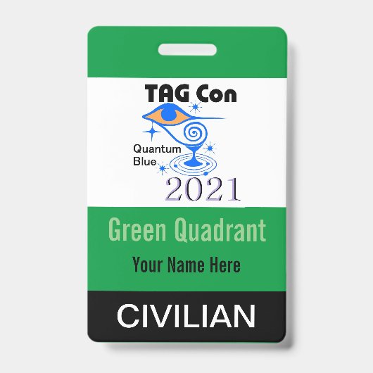 TAG Con 2021 - グリーン・クアドラント - 一般参加者バッジ バッジ (正面)