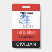 TAG Con 2021 - 赤い象限 - 一般参加者バッジ バッジ (裏面)