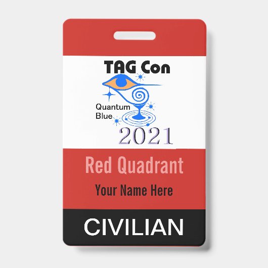 TAG Con 2021 - 赤い象限 - 一般参加者バッジ バッジ (正面)