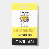 TAG Con 2022 - イエロー クワドрант - 一般参加者バッジ バッジ (裏面)