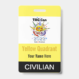 TAG Con 2022 - イエロー クワドрант - 一般参加者バッジ バッジ