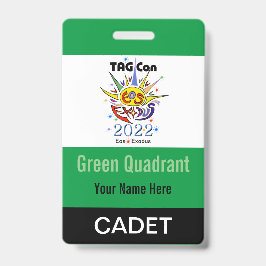 TAG Con 2022 - グリーン・クアドラント - カデット・バッジ バッジ