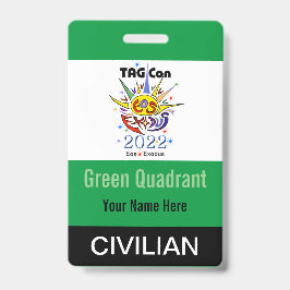 TAG Con 2022 - グリーン・クワドラン - シビリアン・バッジ バッジ