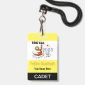 TAG Con 2023 - イエロー クワドрант - ケイデット バッジ (裏面（ネックストラップ付）)