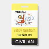 TAG Con 2023 - イエロー クワドрант - 一般参加者バッジ バッジ (裏面)