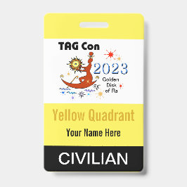 TAG Con 2023 - イエロー クワドрант - 一般参加者バッジ バッジ