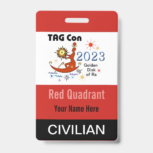 TAG Con 2023 - レッドクワドラント - 一般参加者バッジ バッジ (正面)