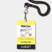 TAG Con 2024 - イエロー クワドрант - ケイデット バッジ (正面(ネックストラップ付))