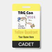 TAG Con 2024 - イエロー クワドрант - ケイデット バッジ (裏面)
