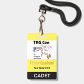 TAG Con 2024 - イエロー クワドрант - ケイデット バッジ (裏面(ネックストラップ付))