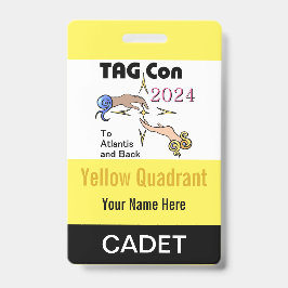 TAG Con 2024 - イエロー クワドрант - ケイデット バッジ