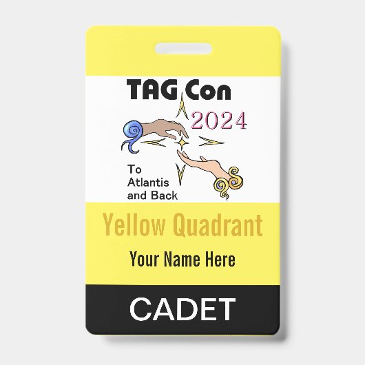 TAG Con 2024 - イエロー クワドрант - ケイデット バッジ (正面)